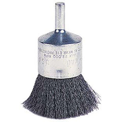 Vortec Pro 1″ Crimped Wire End Brush, .014″ Steel Fill, 1/4″ Stem, Retail Pack - Exact Industrial Supply