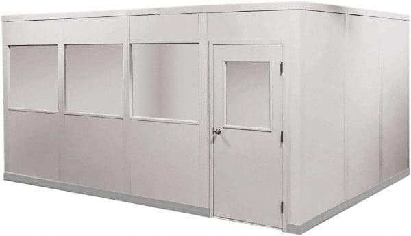 Portafab - 20' Long x 12" Wide, Fire & Sound Panel Temporary Structure - 2 Walls - Exact Industrial Supply