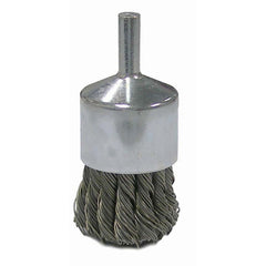 Vortec Pro 1″ Knot Wire End Brush, .020″ Steel Fill, 1/4″ Stem, Retail Pack - Exact Industrial Supply