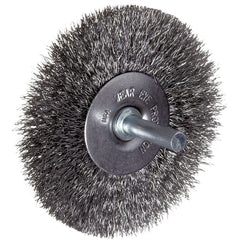Vortec Pro 3″ Crimped Wire Wheel, .008″ Steel Fill, 1/4″ Stem, Retail Pack - Exact Industrial Supply