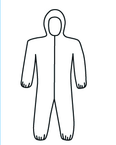 Micropourus Coverall w/ Zipper Front, Hood, Elastic Wrists & Ankles 3XL - Exact Industrial Supply