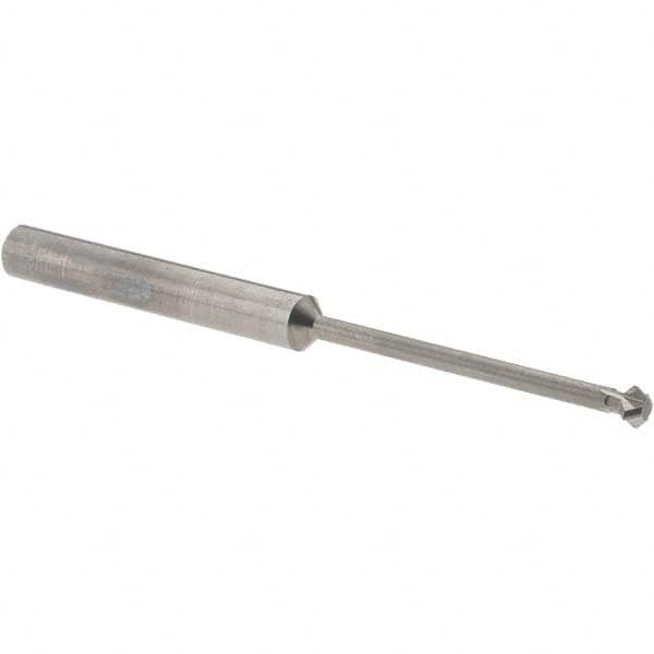 Accupro - 5/32° 5/32" Cut Diam, 0.078" Cut Width, 3/16" Shank, Solid Carbide Double-Angle Cutter - Exact Industrial Supply