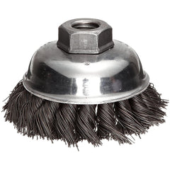 ‎Vortec Pro 3-1/2″ Knot Wire Cup Brush, .023, 5/8″ Arbor Hole, Retail Pack - Exact Industrial Supply