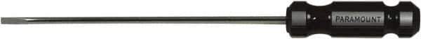 Paramount - 395mm OAL Cabinet Slotted Screwdriver - 300mm Blade Length, Round Shank, Acetate Handle - Exact Industrial Supply