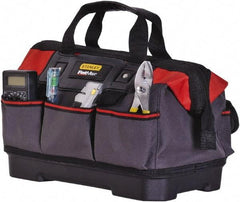 Stanley - Gray Polyester Tool Bag - 14" Wide x 9" Deep x 6.42" High - Exact Industrial Supply