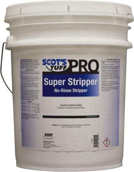 Scot's Tuff - 5 Gal Pail Stripper - Use on Vinyl, Terrazzo, Marble, Quarry Tile - Exact Industrial Supply