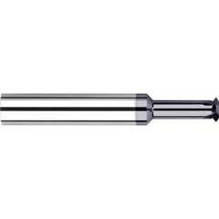 Single Profile Thread Mill: 4-40 to 4-48, 40 to 48 TPI, Internal & External, 3 Flutes, Solid Carbide 0.08″ Cut Dia, 3/16″ Shank Dia, 2″ OAL, AlTiN Nano Coated