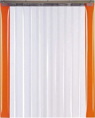 TMI, LLC - 4' Door Width x 8' Door Height PVC Smooth with Reinforced Bonded Bead (Style) Armor Bond Strip Door Kit - 8" Strip Width x 0.08" Strip Thickness, Clear, 50% Overlap - Exact Industrial Supply