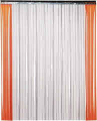 TMI, LLC - 6' Door Width x 8' Door Height PVC Ribbed Strip Door Kit - 8" Strip Width x 1/4" Strip Thickness, Clear - Exact Industrial Supply