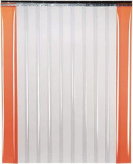 TMI, LLC - 10' Door Width x 12' Door Height PVC Smooth Strip Door Kit - 12" Strip Width x 1/8" Strip Thickness, Clear, 67% Overlap - Exact Industrial Supply