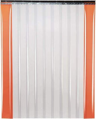 TMI, LLC - 4' Door Width x 7' Door Height PVC Smooth Strip Door Kit - 6" Strip Width x 0.06" Strip Thickness, Clear, 67% Overlap - Exact Industrial Supply