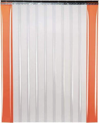 TMI, LLC - 5' Door Width x 7' Door Height PVC Smooth Strip Door Kit - 6" Strip Width x 0.06" Strip Thickness, Clear, 67% Overlap - Exact Industrial Supply