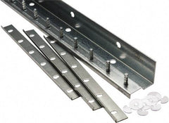 TMI, LLC - 4Ft. Long Aluminum Dock Strip Door Mounting Hardware - For Use with Vinyl Strip Material (All Widths) - Exact Industrial Supply