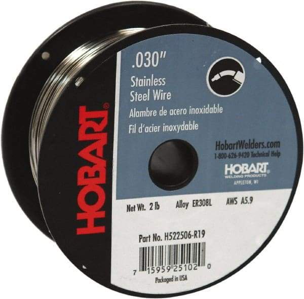 Hobart Welding Products - MIG Welding Wire Industry Specification: ER308L Wire Diameter: 0.03000 (Decimal Inch) - Exact Industrial Supply