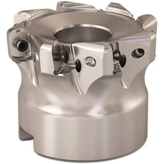 Seco - 50mm Cut Diam, 0.9mm Max Depth, 0.8661" Arbor Hole, 8 Inserts, LOHT06 Insert Style, Indexable Copy Face Mill - R220.21 Cutter Style, 1.5748 High, Series Doubleoctomill - Exact Industrial Supply