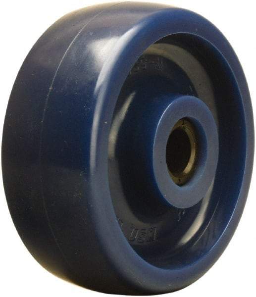 Hamilton - 5 Inch Diameter x 2 Inch Wide, Polyurethane Caster Wheel - 900 Lb. Capacity, 2-3/16 Inch Hub Length, 1/2 Inch Axle Diameter, Straight Roller Bearing - Exact Industrial Supply