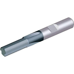 Vargus - M4.5x0.75 Thread, 5/16" Shank Diam, TiAlN Coating, Solid Carbide Straight Flute Thread Mill - 5 Flutes, 2.48" OAL, M4.5 Min Noml Diamter - Exact Industrial Supply