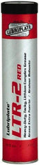 Lubriplate - 14.5 oz Cartridge Lithium Extreme Pressure Grease - Red, Extreme Pressure & High Temperature, 400°F Max Temp, NLGIG 2, - Exact Industrial Supply