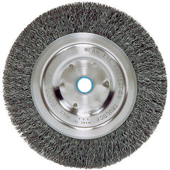 Vortec Pro 6″ Crimped Wire Wheel, .014″ Steel Fill, Narrow Face, 5/8″-1/2″ Arbor Hole - Exact Industrial Supply
