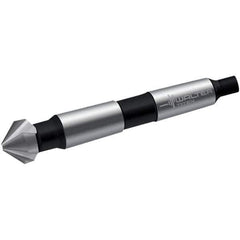 Walter-Titex - 28mm Head Diam, 3 Flute 90° High Speed Steel Countersink - Bright Finish, 112mm OAL, Single End, Morse Taper Shank, Right Hand Cut - Exact Industrial Supply