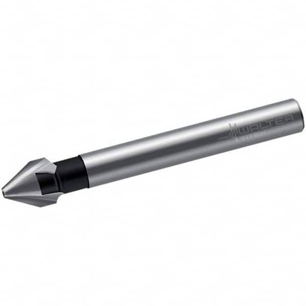 Walter-Titex - 6.3mm Head Diam, 5mm Shank Diam, 3 Flute 60° High Speed Steel Countersink - Exact Industrial Supply