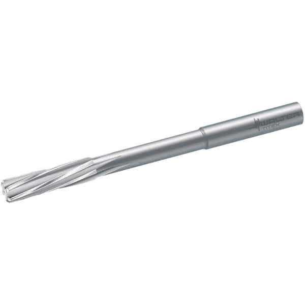 Walter-Titex - 13mm Solid Carbide 6 Flute Chucking Reamer - Spiral Flute, 12mm Straight Shank, 44mm Flute Length, 151mm OAL - Exact Industrial Supply