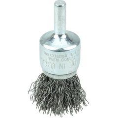 Vortec Pro 3/4″ Crimped Wire End Brush, .014″ Steel Fill, 1/4″ Stem - Exact Industrial Supply