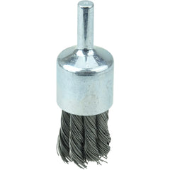 Vortec Pro 3/4″ Knot Wire End Brush, .020″ Steel Fill, 1/4″ Stem - Exact Industrial Supply