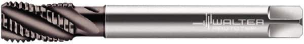 Walter-Prototyp - M16x1.50 Metric Fine 5 Flute 6HX Bottoming Spiral Flute Tap - Cobalt, Hardlube Finish, 100mm OAL, Right Hand Flute, Right Hand Thread, Series 2156062 - Exact Industrial Supply