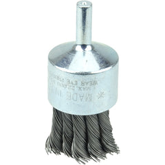 Vortec Pro 1″ Knot Wire End Brush, 1/4″ Stem, .020″ Steel Fill, 1/4″ Stem - Exact Industrial Supply