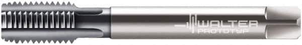 Walter-Prototyp - M16x1.50 Metric Fine 6HX 4 Flute TiCN Finish Powdered Metal Straight Flute Machine Tap - Bottoming, Right Hand Thread, 100mm OAL, 21mm Thread Length, Oversize - Exact Industrial Supply