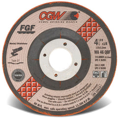 7″ × 1/8″ × 5/8″ 11 - WA46-Q-BF - Type 27 Depressed Center Wheel - Flexible Grind and Finish