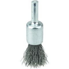Vortec Pro 1/2″ Crimped Wire End Brush, .0104″ Steel Fill, 1/4″ Stem - Exact Industrial Supply