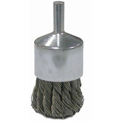 Vortec Pro 1″ Knot Wire End Brush, .014″Stainless Steel Fill, 1/4″ Stem - Exact Industrial Supply