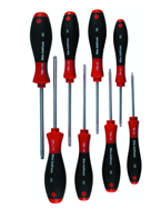 8 Piece - T6; T8; T10; T15; T20; T25; T27; T30 - Torx SoftFinish® Handle Screwdriver Set - Exact Industrial Supply