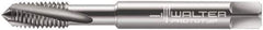 Walter-Prototyp - M10x1.50 Metric 3 Flute 6H Modified Bottoming Spiral Flute Tap - Solid Carbide, Bright Finish, 100mm OAL, Right Hand Flute, Right Hand Thread, Series 80410 - Exact Industrial Supply