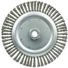Vortec Pro 6-7/8″ Knot Wire Wheel, Stringer Bead Twist, .020″ Steel Fill, 5/8″-11 UNC Nut - Exact Industrial Supply