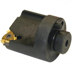 Tool-Flo - Insert Style 16NR, 41.28mm Head Length, Right Hand Cut, Modular Threading Cutting Unit Head - System Size H24, 0.89" Center to Cutting Edge, Series Laydown - Exact Industrial Supply