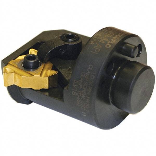 Tool-Flo - Insert Style L43, 41.28mm Head Length, Right Hand Cut, Modular Threading Cutting Unit Head - System Size H24, 0.89" Center to Cutting Edge, Series Laydown - Exact Industrial Supply