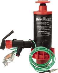 GoatThroat Pumps - 3/8" Outlet, 4 GPM, Polypropylene Hand Operated Transfer Pump - 56" OAL, For up to 55 Gal Drums, For Class I & II Flammable & Combustible Liquids - Exact Industrial Supply