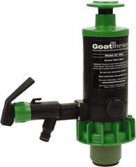 GoatThroat Pumps - 3/8" Outlet, 4 GPM, Polypropylene Hand Operated Transfer Pump - 56" OAL, For up to 55 Gal Drums, For Biodiesel, Lightweight Synthetic Oils, Pesticides, Solvents, Acids & Other Corrosive Chemicals - Exact Industrial Supply