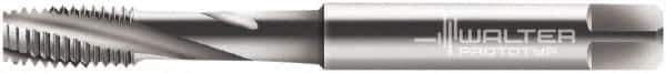 Walter-Prototyp - M6x1.00 Metric 3 Flute 6H Modified Bottoming Spiral Flute Tap - Cobalt, Bright Finish, 80mm OAL, Right Hand Flute, Right Hand Thread, Series 2041210 - Exact Industrial Supply