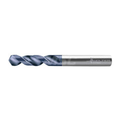 Screw Machine Length Drill Bit: 0.0866″ Dia, 118 °, Cobalt Coated, Right Hand Cut, Spiral Flute, Straight-Cylindrical Shank, Series A1154TFT