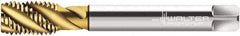 Walter-Prototyp - 5/16-24 UNF 3 Flute 2B Modified Bottoming Spiral Flute Tap - Cobalt, TiN Finish, 90mm OAL, Right Hand Flute, Right Hand Thread, Series P2356905 - Exact Industrial Supply
