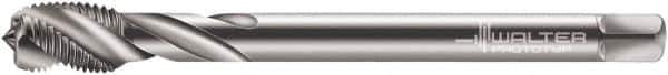 Walter-Prototyp - M22x1.50 Metric Fine 5 Flute 6H Modified Bottoming Spiral Flute Tap - Cobalt, Bright Finish, 125mm OAL, Right Hand Flute, Right Hand Thread, Series 7156770 - Exact Industrial Supply