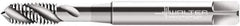 Walter-Prototyp - M2x0.40 Metric 3 Flute 4H Modified Bottoming Spiral Flute Tap - Cobalt, Bright Finish, 45mm OAL, Right Hand Flute, Right Hand Thread, Series P20509 - Exact Industrial Supply