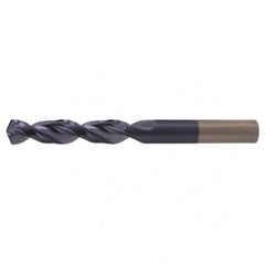 #1 RHS / RHC HSS-CO 8% (M42) 135 Degree Split Point Q-Cobalt Wide Land Parabolic Drill - TiAlN - Exact Industrial Supply