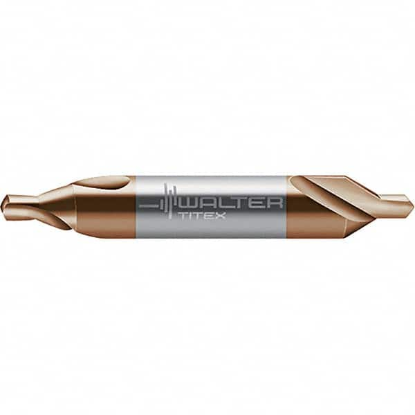 Walter-Titex - Metric Plain Cut 60° Incl Angle Solid Carbide Combo Drill & Countersink - Exact Industrial Supply