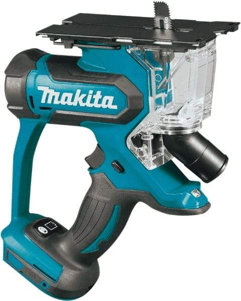Makita - 18 Volt, 6,000 SPM, 1-3/16" Stroke Length, Lithium-Ion Cordless Jigsaw - 90° Cutting Angle, Series 18V LXT - Exact Industrial Supply