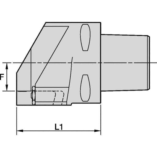 Kennametal - EG-P-GUP, EG-U-GUN, EG-U-GUP, ER-P-GUP, ER-U-GUN, ER-U-GUP Insert, 68.5mm Head Length, Modular Grooving Blade Holder Head - Right Hand Cut, System Size PSC80, Through Coolant, Series Beyond Evolution - Exact Industrial Supply